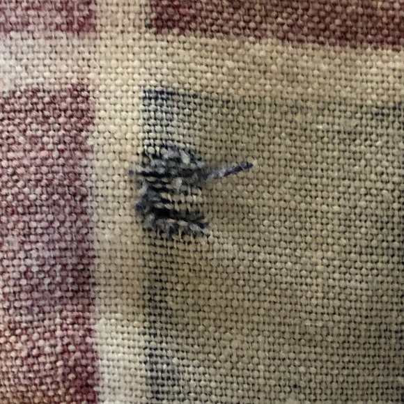 Vintage Buffalo Check Plaid Flannel Red Blue Button Down Shacket Shirt Jacket - Picture 5 of 5